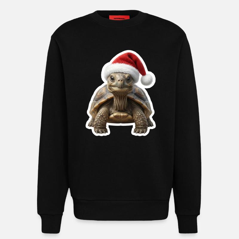 Gemuetliche Schildkroete feiert langsam - Sweatshirt - made by SPREAD  - SOLID BLACK