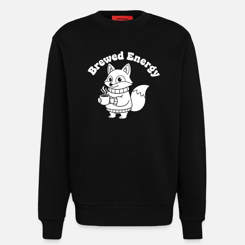 KaffeeFuchs Pullover Motiv - Sweatshirt - made by SPREAD  - SOLID BLACK