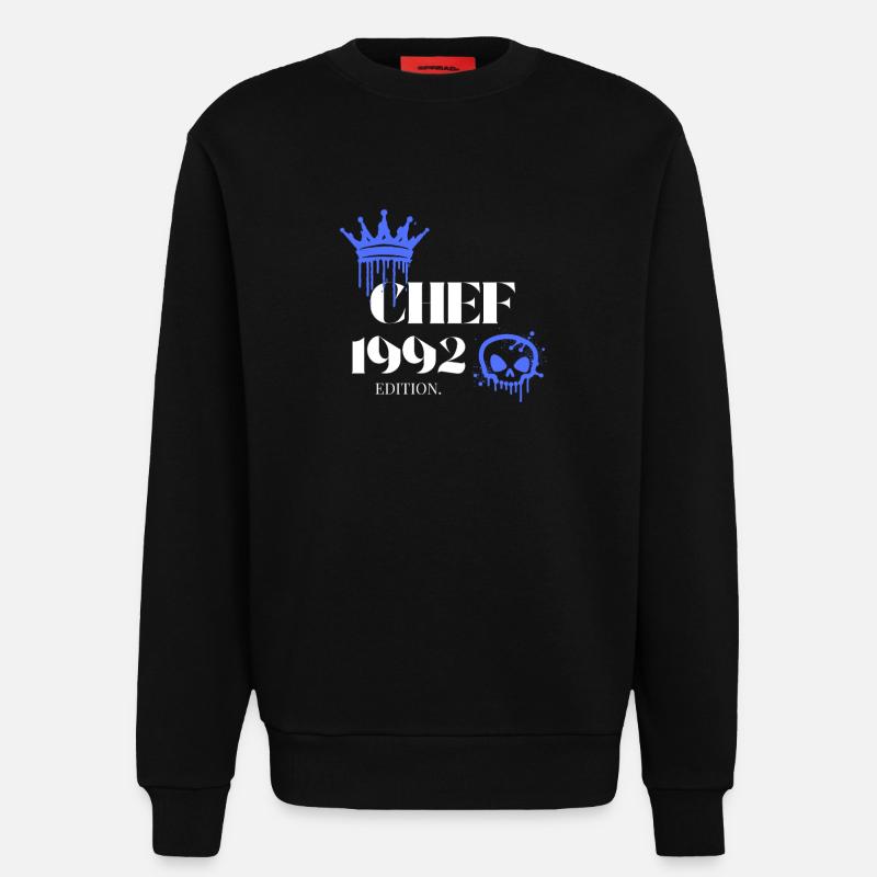 Édition Chef 1992 33e anniversaire Déclaration - Sweat bio décontracté fabriqué en UE - SOLID BLACK