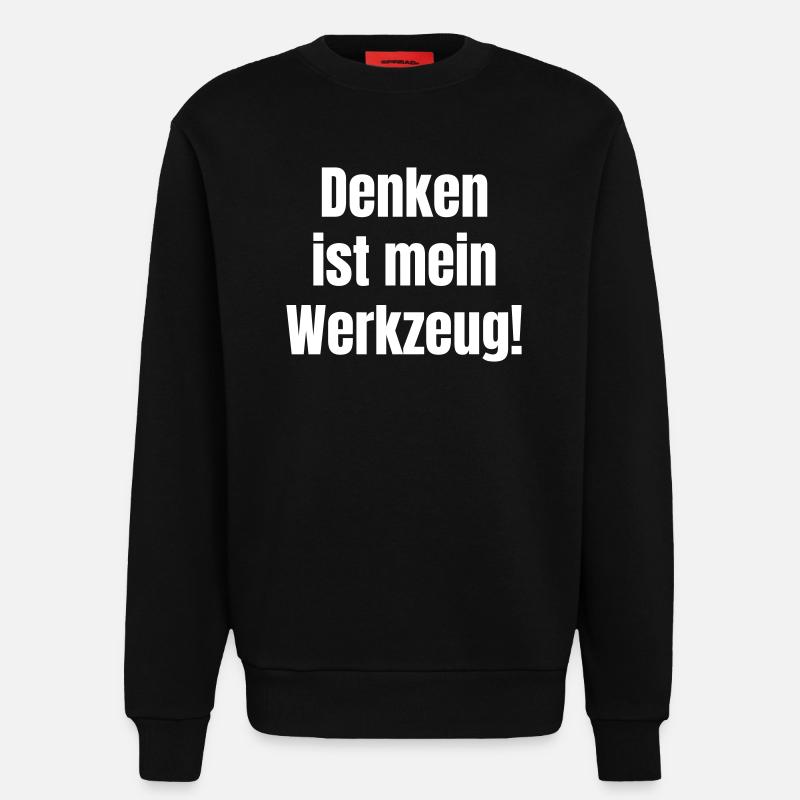 Thinking is my tool - Sweatshirt - made by SPREAD  - SOLID BLACK