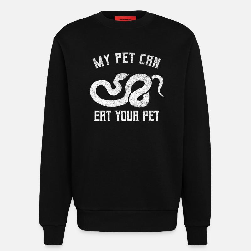 Snake Keeper Artwork - Sweatshirt - made by SPREAD  - SOLID BLACK