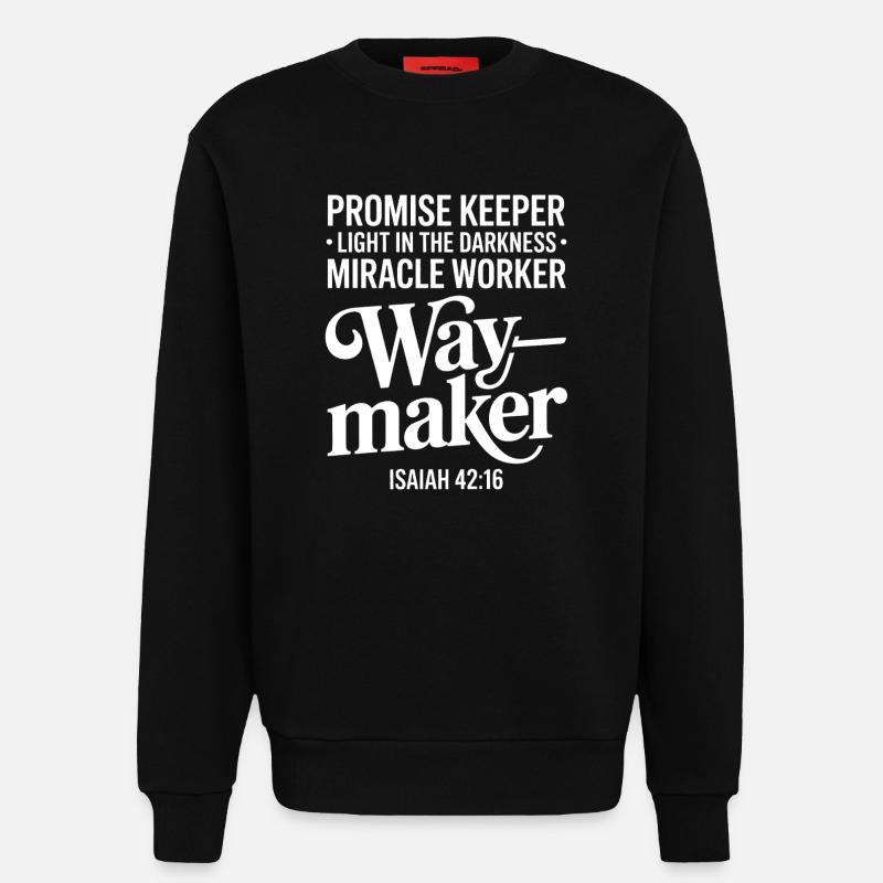 Waymaker Versprechensverse - Sweatshirt - made by SPREAD  - SOLID BLACK