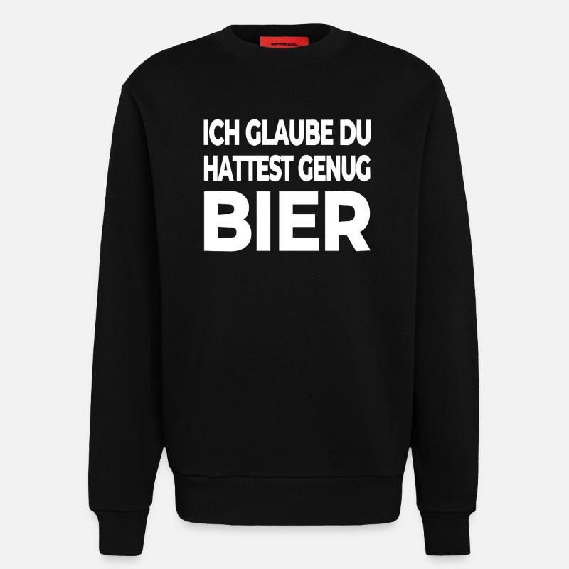 Bier - Sweatshirt - made by SPREAD - SOLID BLACK