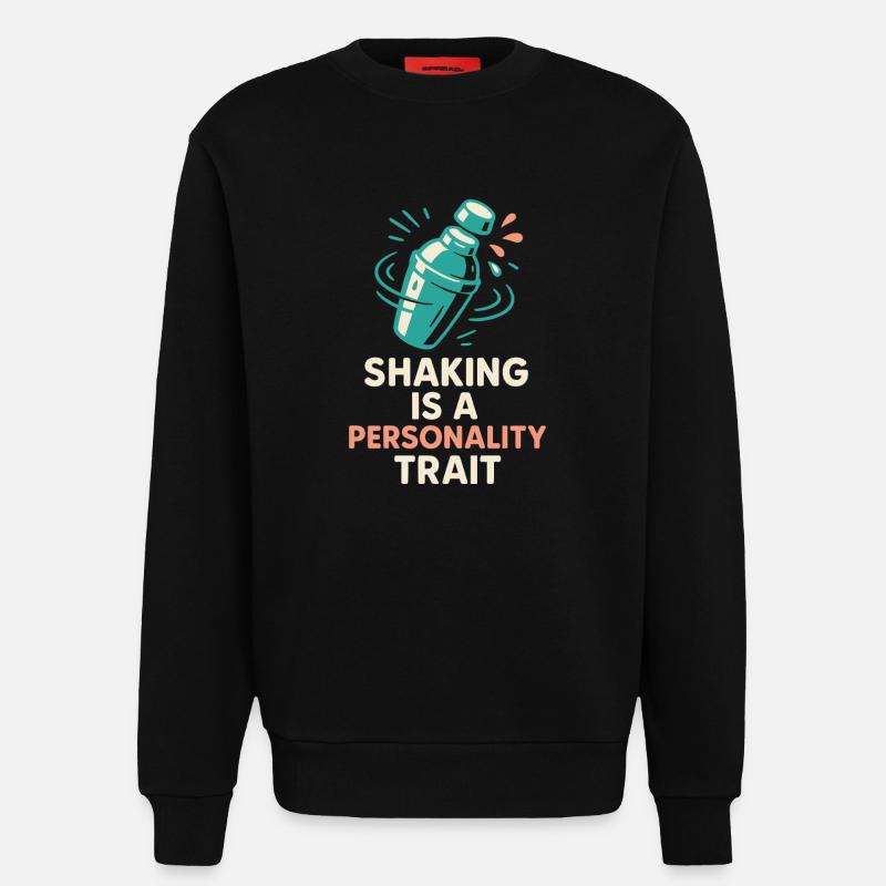 Shaker Stuck Beginner Mixologist - Sweatshirt - made by SPREAD - SOLID BLACK