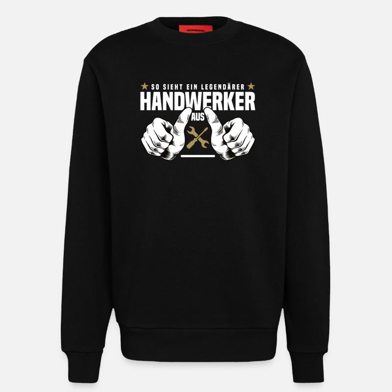 Handwerker - Sweatshirt - made by SPREAD  - SOLID BLACK