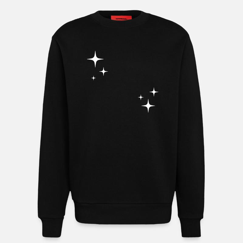 Sterne - Funkeln - Zeichen - Sweatshirt - made by SPREAD - SOLID BLACK