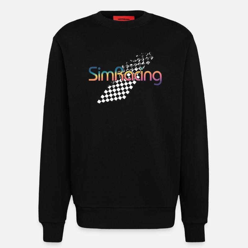 SimRacing Gradient Logo - Sweatshirt - made by SPREAD  - SOLID BLACK