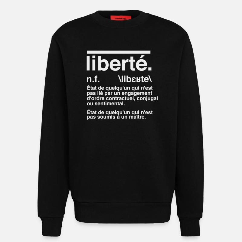 Freedom Definition Dictionary Style - Sweatshirt - made by SPREAD  - SOLID BLACK