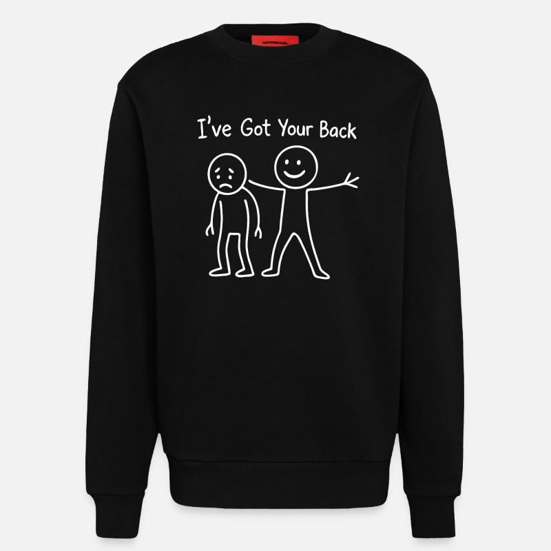 Ich stehe hinter dir: Support-Duo - Sweatshirt - made by SPREAD  - SOLID BLACK