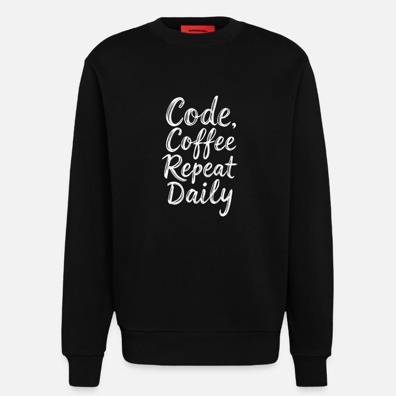 Code Sleep Debug Repeat Programmer Shirt - Sweat bio décontracté fabriqué en UE - SOLID BLACK