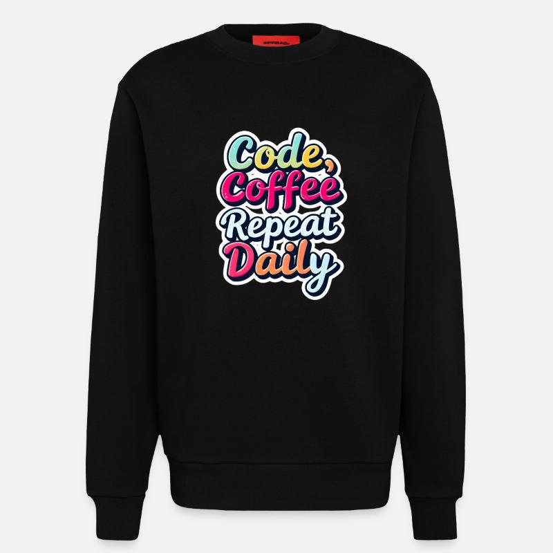 Code Sleep Debug Repeat Programmer Shirt - Sweat bio décontracté fabriqué en UE - SOLID BLACK