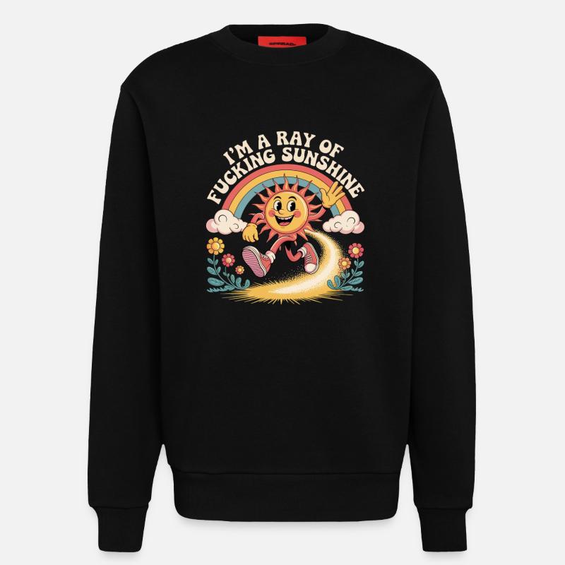 Ich bin ein verdammter Sonnenstrahl - Sweatshirt - made by SPREAD  - SOLID BLACK