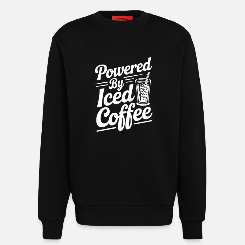 Angetrieben von Eiskaffee - Sweatshirt - made by SPREAD  - SOLID BLACK