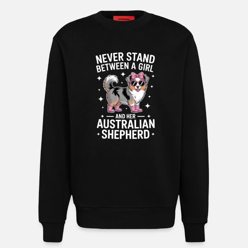 Australian Shepherd Saying Shepherd Gift - Sweatshirt - made by SPREAD  - SOLID BLACK