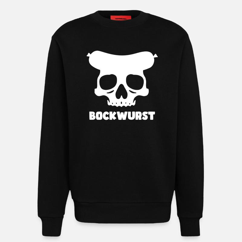 Bockwurst Skull Grafik - Sweatshirt - made by SPREAD  - SOLID BLACK