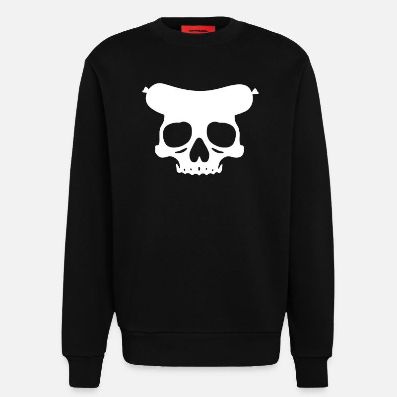 Wurst Skull - Sweatshirt - made by SPREAD  - SOLID BLACK