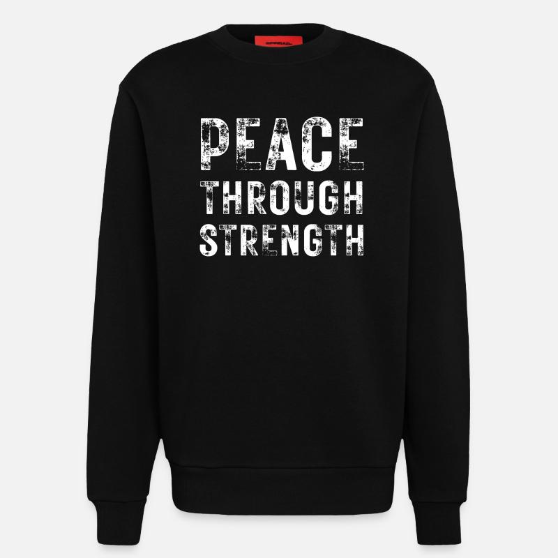 Frieden durch Stärke - Sweatshirt - made by SPREAD  - SOLID BLACK