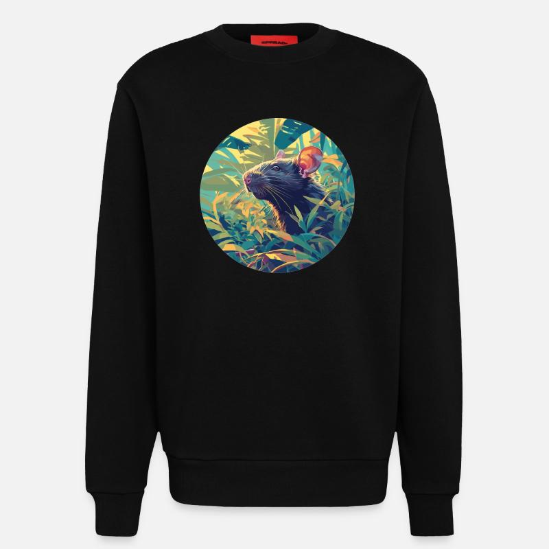 Ratten Ratte - Sweatshirt - made by SPREAD  - SOLID BLACK