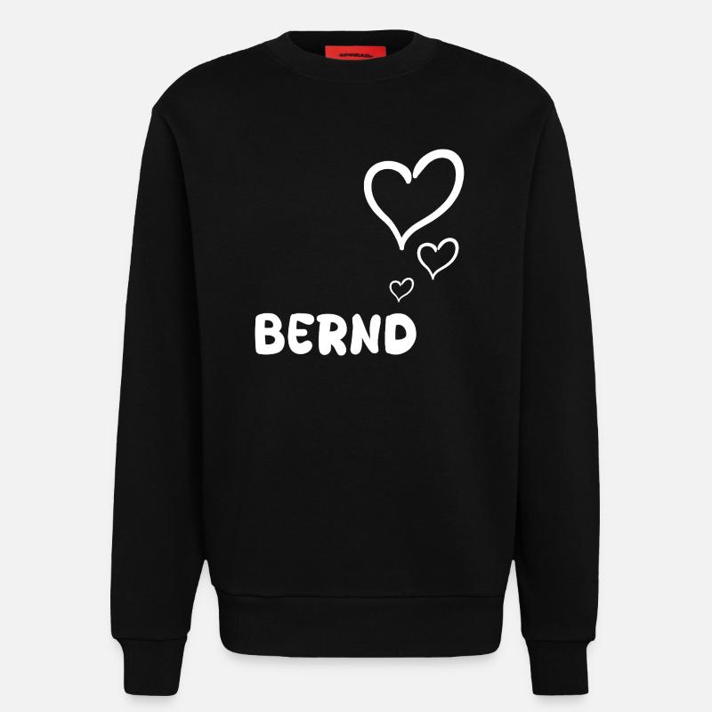 Bernd as a first name - Sweatshirt - made by SPREAD  - SOLID BLACK
