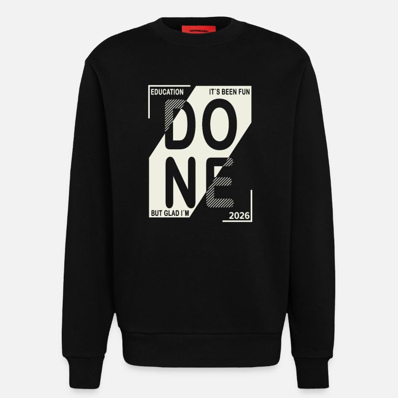 Done 2026 – Training completed design - Sweatshirt - made by SPREAD  - SOLID BLACK