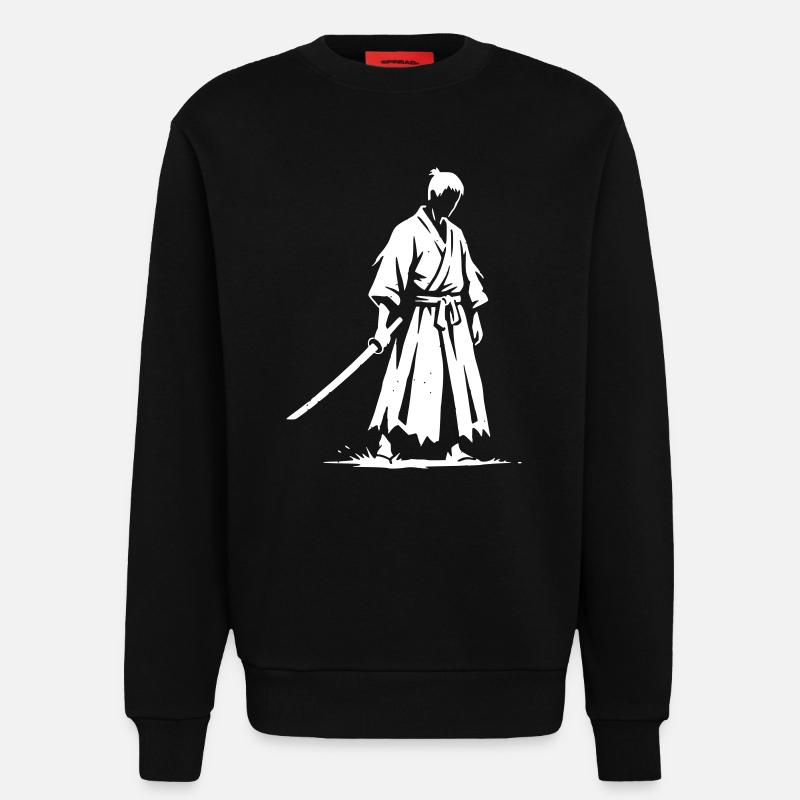 Sad Ronin Samurai Warrior - Sweatshirt - made by SPREAD  - SOLID BLACK