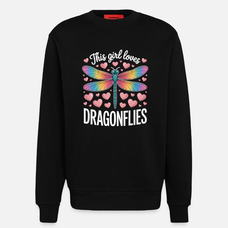 libellen Spruch libelle Lustiges libellen Geschenk - Sweatshirt - made by SPREAD  - SOLID BLACK