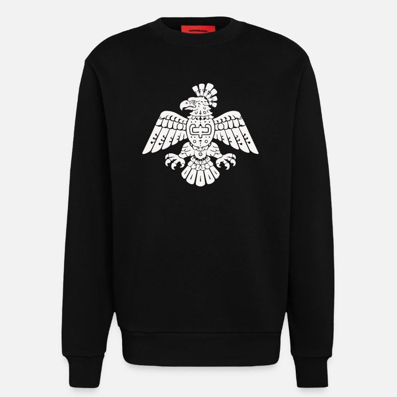 Aztec Eagle Totem Pattern - Sweatshirt - made by SPREAD  - SOLID BLACK