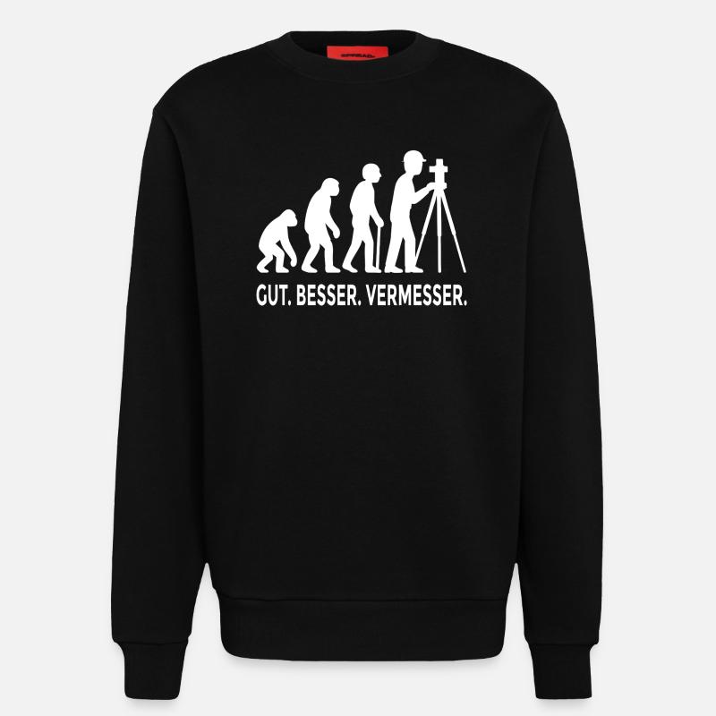 Bonne évolution de Meilleur Géomètre - Sweat bio décontracté fabriqué en UE - SOLID BLACK