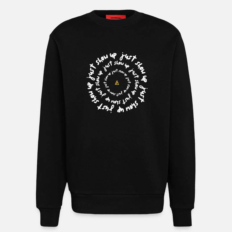 Einfach erscheinen – Disziplin-Mindset-Design - Sweatshirt - made by SPREAD  - SOLID BLACK