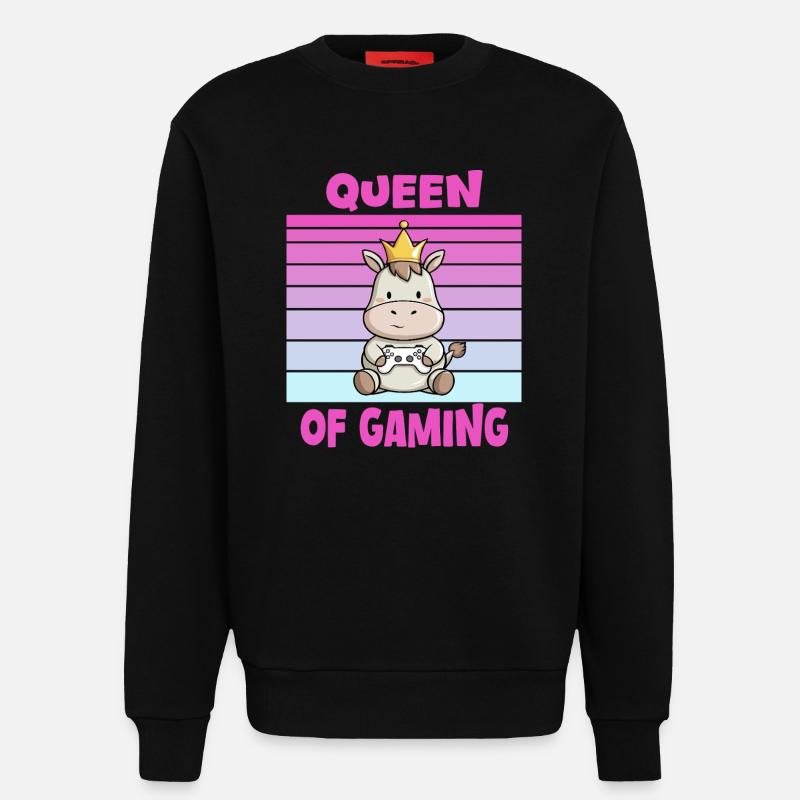 Game Queen Controller - Sweatshirt - made by SPREAD  - SOLID BLACK