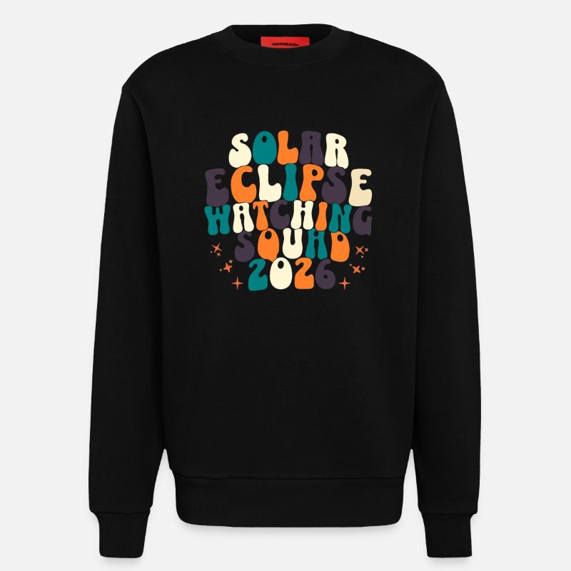 Solar Eclipse Watching Squad 2026 - Sweatshirt - made by SPREAD  - SOLID BLACK