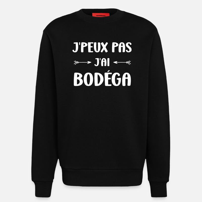 J'peux pas j'ai bodéga - Sweat bio décontracté fabriqué en UE - SOLID BLACK