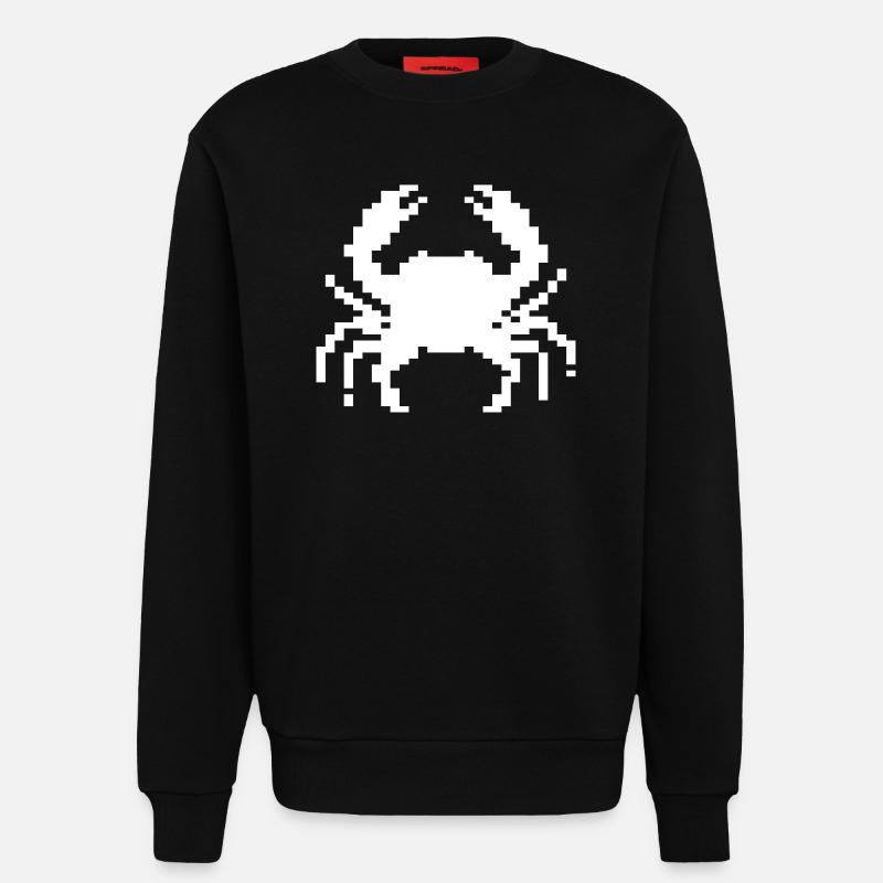 Pixelkrabben-Design - Sweatshirt - made by SPREAD - SOLID BLACK