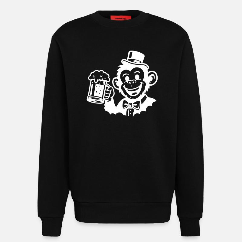 Monkey Groom Bachelor - Sweatshirt - made by SPREAD  - SOLID BLACK