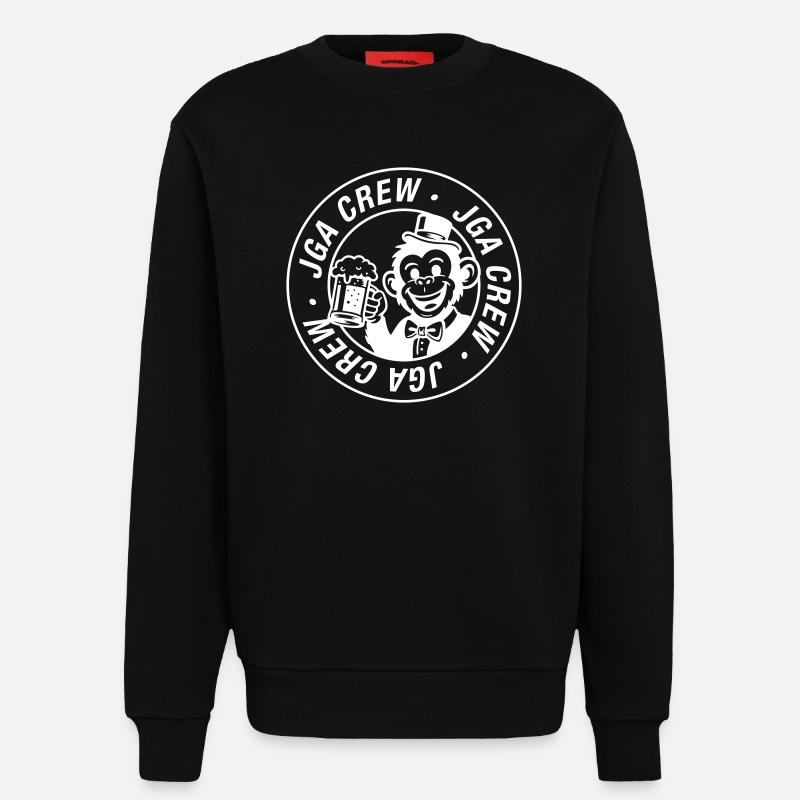 Jga Crew Affe Junggesellenabschied - Sweatshirt - made by SPREAD  - SOLID BLACK