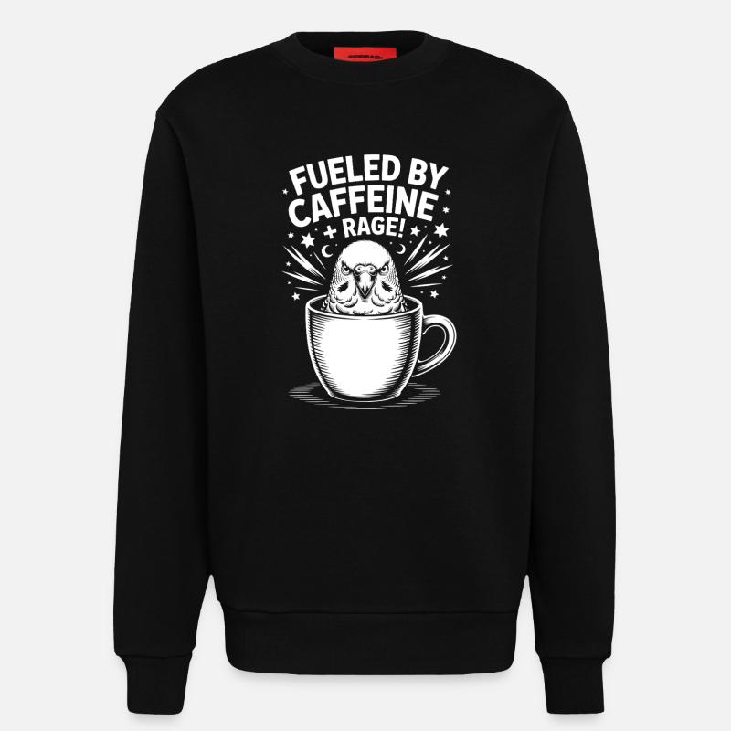 Kaffee Sprüche Koffein Lustiges Kaffee Geschenk - Sweatshirt - made by SPREAD - SOLID BLACK