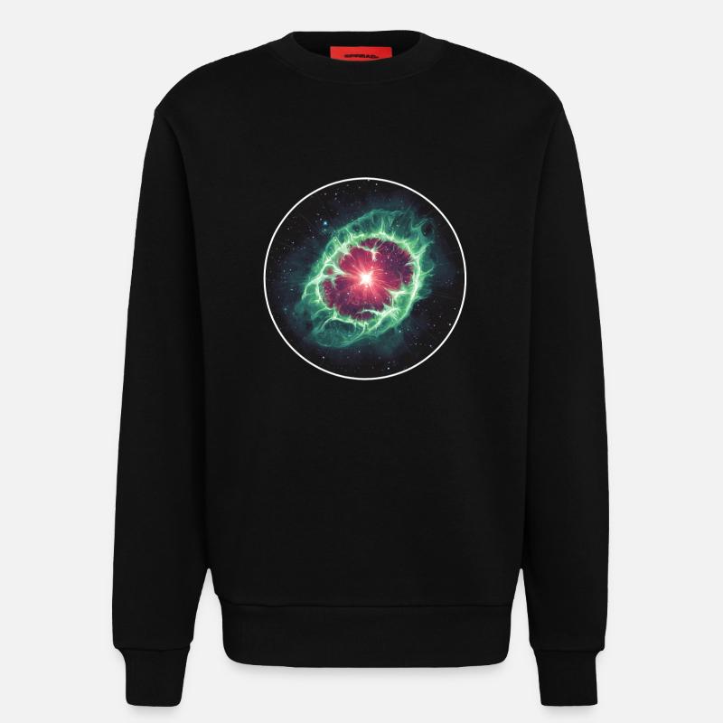 Astronomy Space Planetary Nebula Shell - Sweatshirt - made by SPREAD  - SOLID BLACK