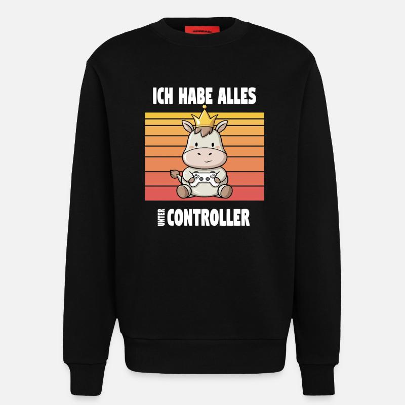 Conception d’animaux de jeu - Sweat bio décontracté fabriqué en UE - SOLID BLACK