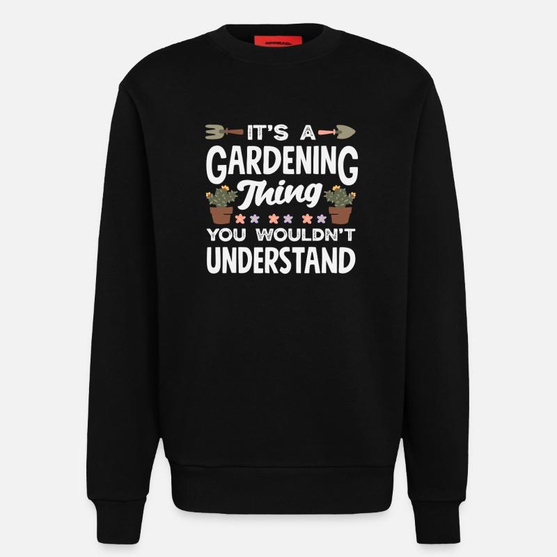 C’est une question de jardinage - Sweat bio décontracté fabriqué en UE - SOLID BLACK