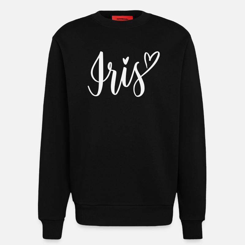 Iris Herz Schriftzug - Sweatshirt - made by SPREAD  - SOLID BLACK