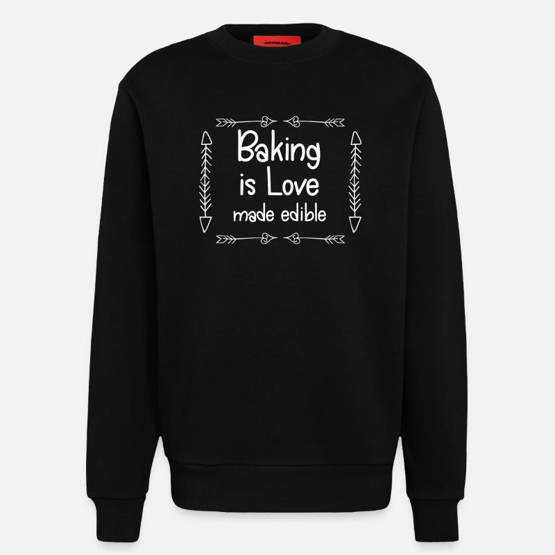 Backen ist essbare Liebe - Sweatshirt - made by SPREAD  - SOLID BLACK