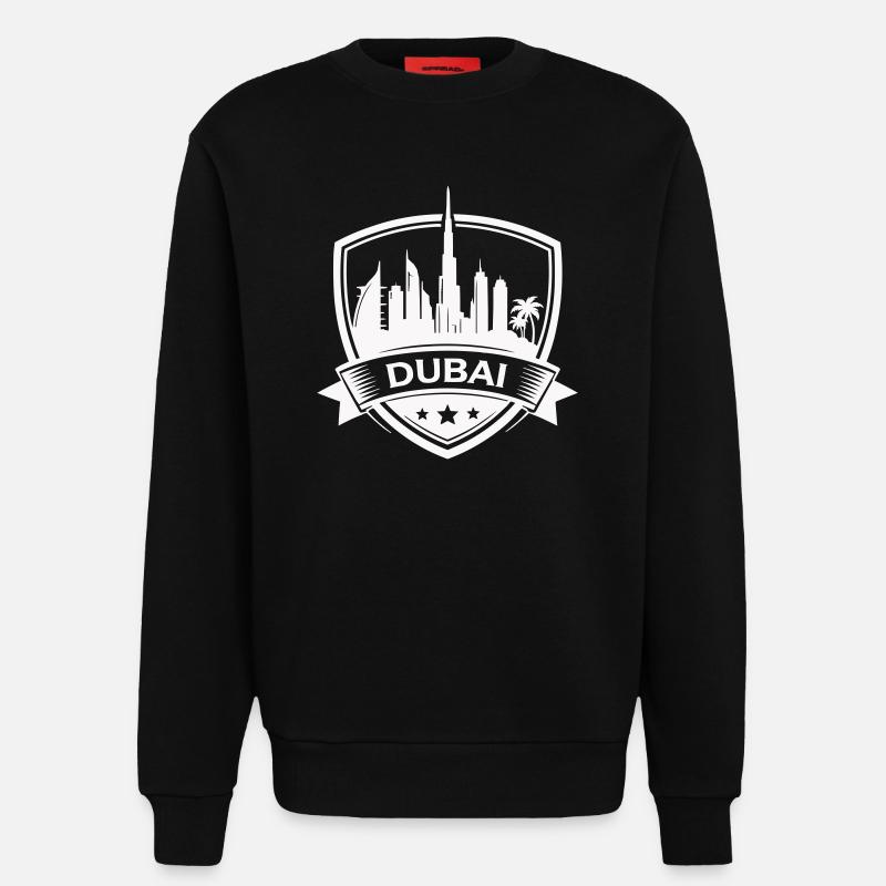 Dubai Skyline Abzeichen Schild - Sweatshirt - made by SPREAD  - SOLID BLACK