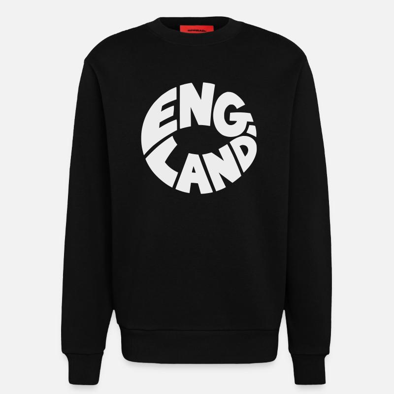 Engand Round Logo Printing Design - Sweatshirt - made by SPREAD  - SOLID BLACK