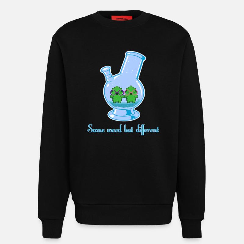 Same weed but different - Sweatshirt - made by SPREAD  - SOLID BLACK