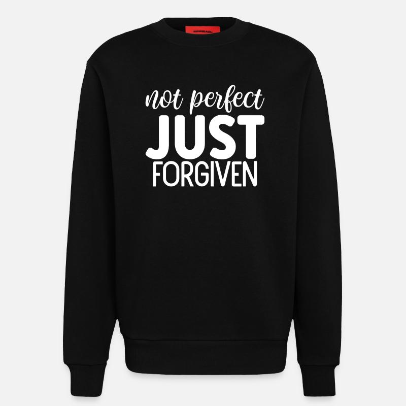 Not Perfect Just Forgiven - Sweatshirt - made by SPREAD  - SOLID BLACK