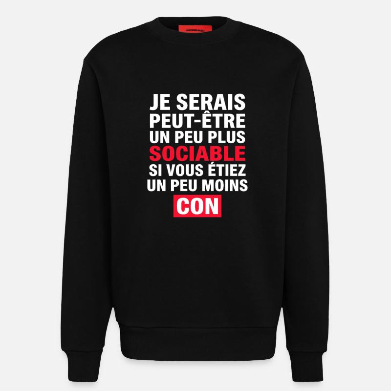Vielleicht bin ich ein bisschen geselliger - Sweatshirt - made by SPREAD - SOLID BLACK