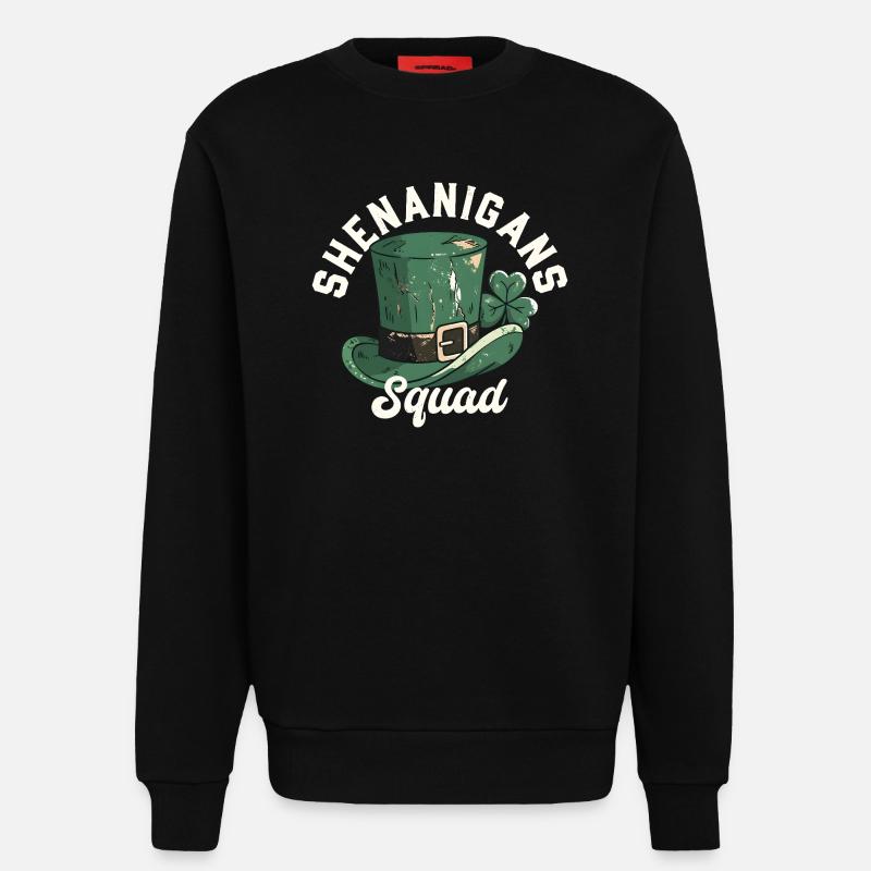 Shenanigans Squad Leprechaun-Hut - Sweatshirt - made by SPREAD  - SOLID BLACK
