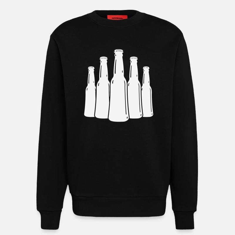 Bierflaschen Silhouette - Sweatshirt - made by SPREAD - SOLID BLACK