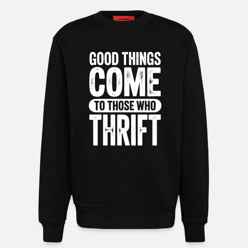 Good Things Come Thrift Tee - Sweatshirt - made by SPREAD  - SOLID BLACK