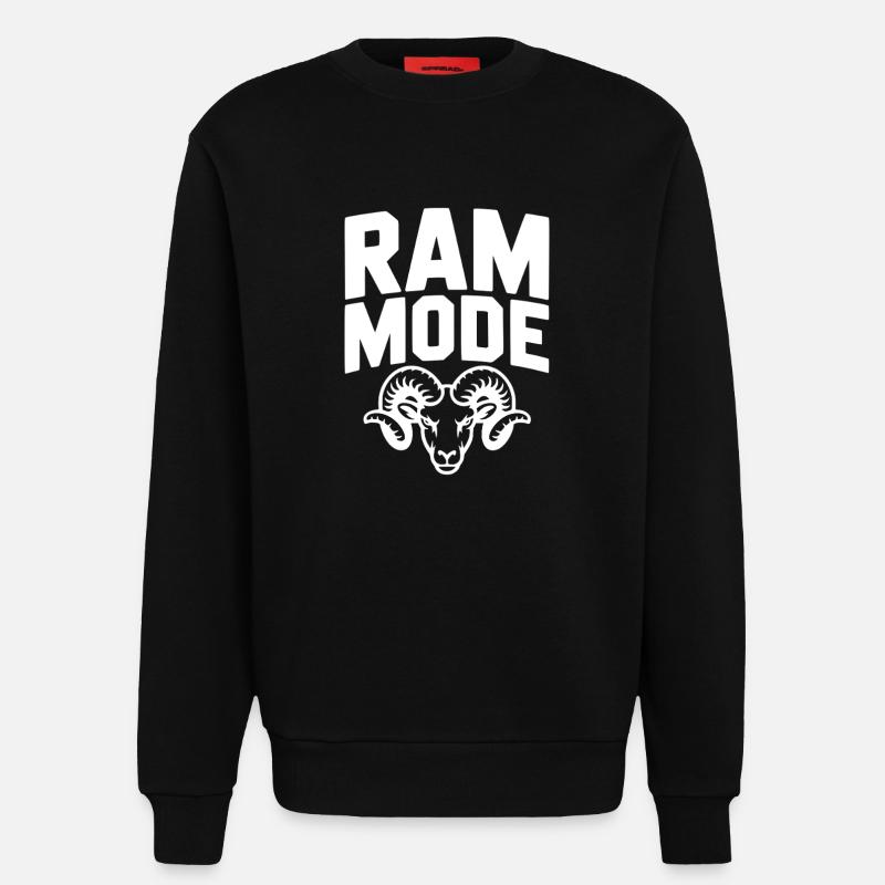 Ram Mode - Sweatshirt - made by SPREAD  - SOLID BLACK